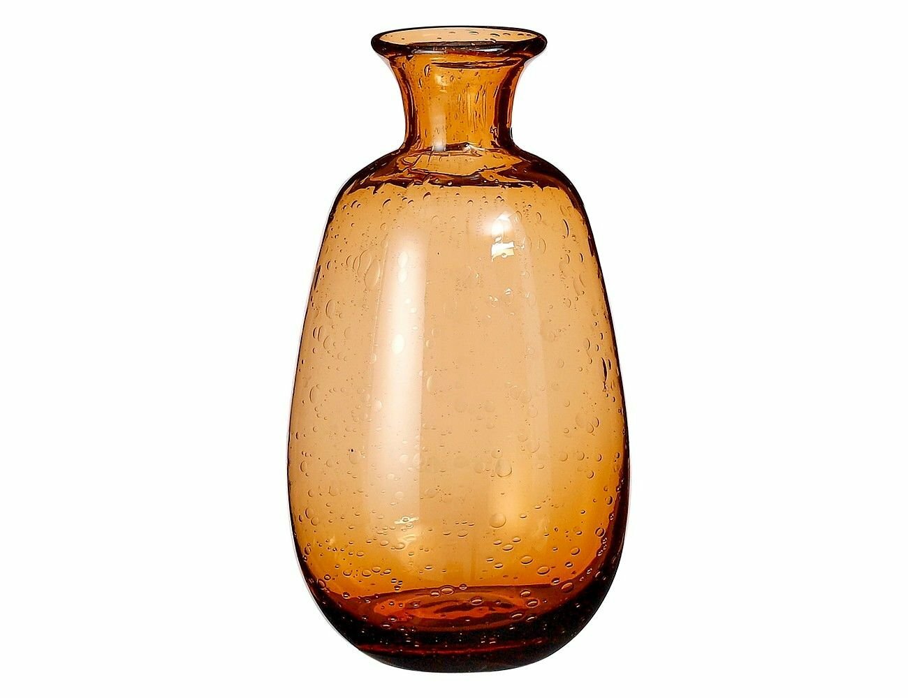 Декоративная ваза сесиль, стекло, янтарная, 17 см, Edelman