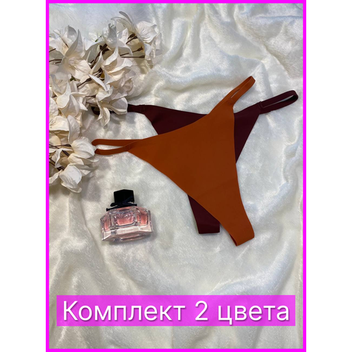 фото Трусы , 2 шт., размер s(42/44), оранжевый collection by eva