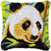 Набор для вышивания / набор для ковровой вышивки / диванная подушка 43*43 с рисунком Панда рыжая