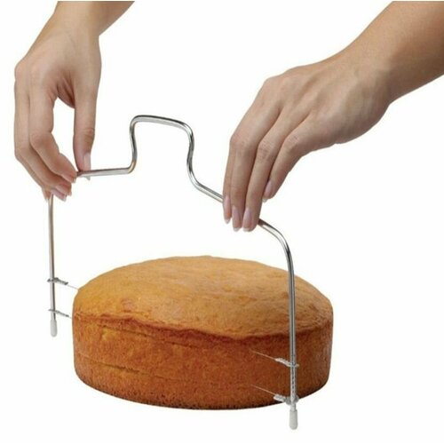 Нож струна кулинарный 32,5х15 см, для тортов, нож для бисквита