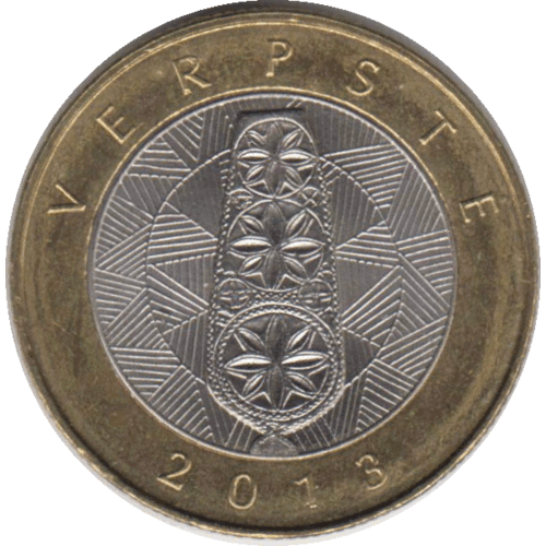 Монета 2 лита. 2013 г. Мешковая. Без оборота. литва 2 лита 2008 г