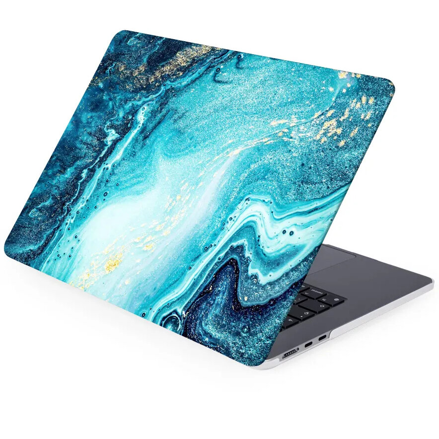 Чехол Guardi Print Series для MacBook Air 15" (М2, 2023) синий мрамор (Стиль 6)