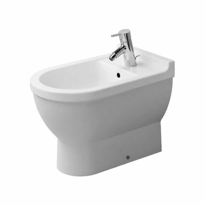 Duravit Starck 3 Биде напольное приставное 56х36 cм, с 1 отв. под смеситель, цвет белый 2230100000