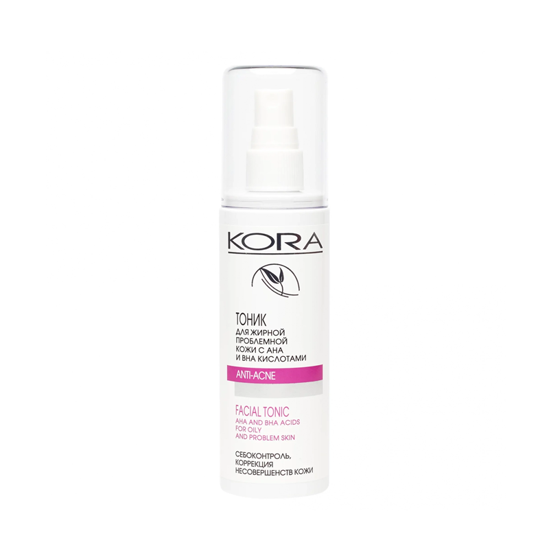 Тоник для жирной проблемной кожи Kora Optimal Sebocontrol Facial Tonic AHA & BHA Acids 150 мл