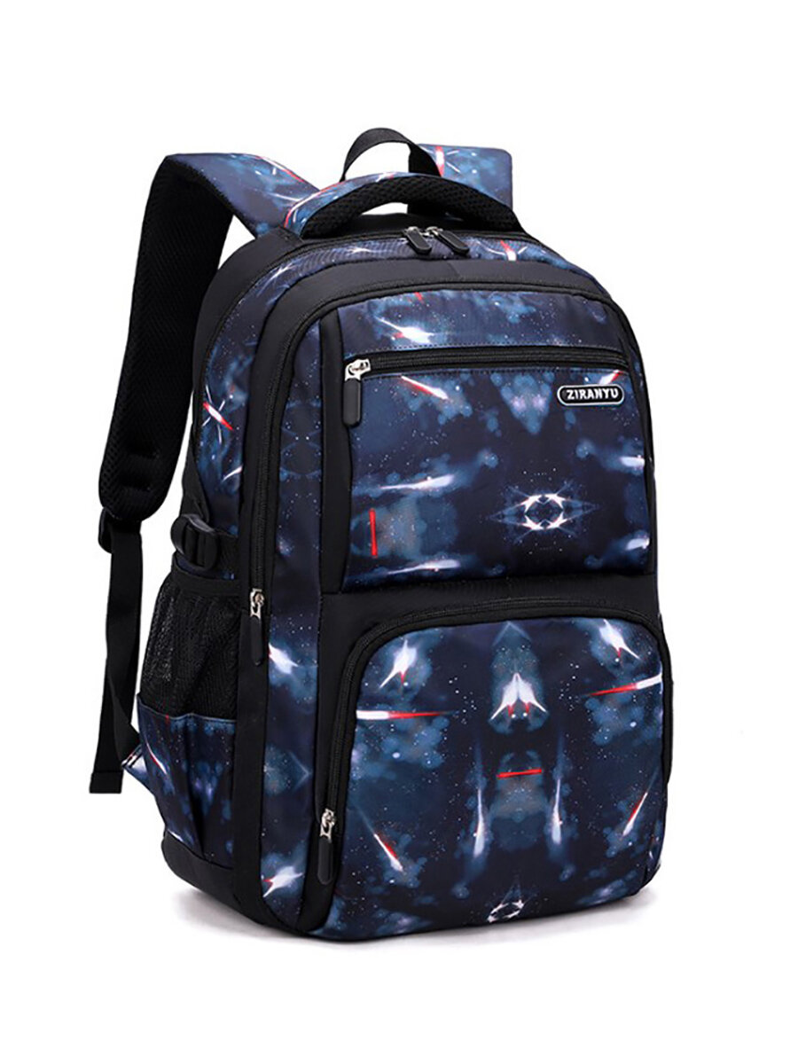 Рюкзак для мальчика PICANO Космос серо-синий, 46х30х23 см, 655 грамм / школьный рюкзак / рюкзак мужской / рюкзак городской