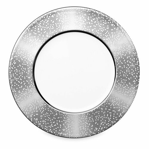Тарелка закусочная Narumi Платиновая пыль 21 см, фарфор костяной