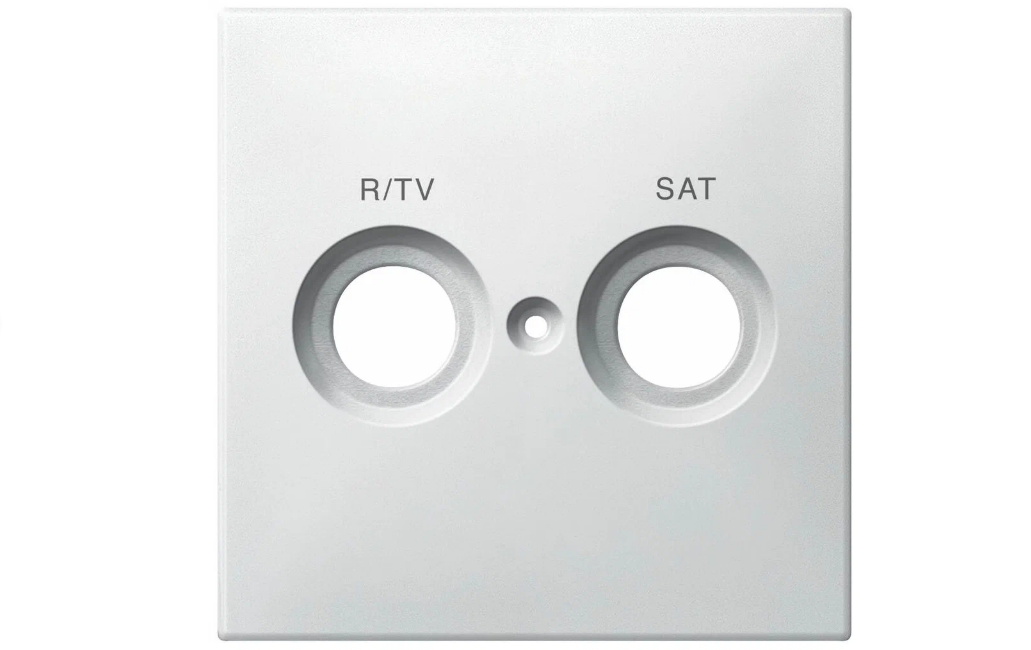 Лицевая панель R-TV/SAT скрытая, двойная Schneider Electric Merten Antique MTN299619, полярно-белый