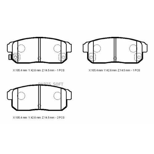 Тормозные колодки задние MTP GROUP CD8398M