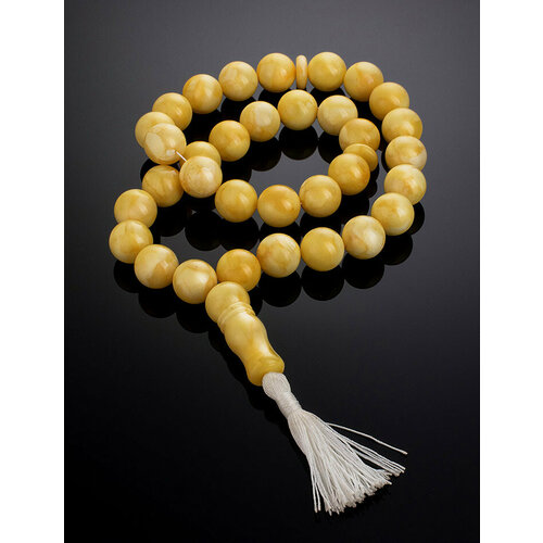 фото Браслет-нить, янтарь, 10 шт., размер 44 см, размер one size, диаметр 14 см, бежевый amberhandmade