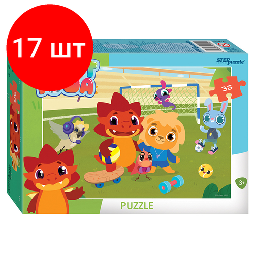 Комплект 17 шт, Пазл 35 эл. Step Puzzle Спорт Тоша пазл спорт тоша ярко 160 деталей step puzzle