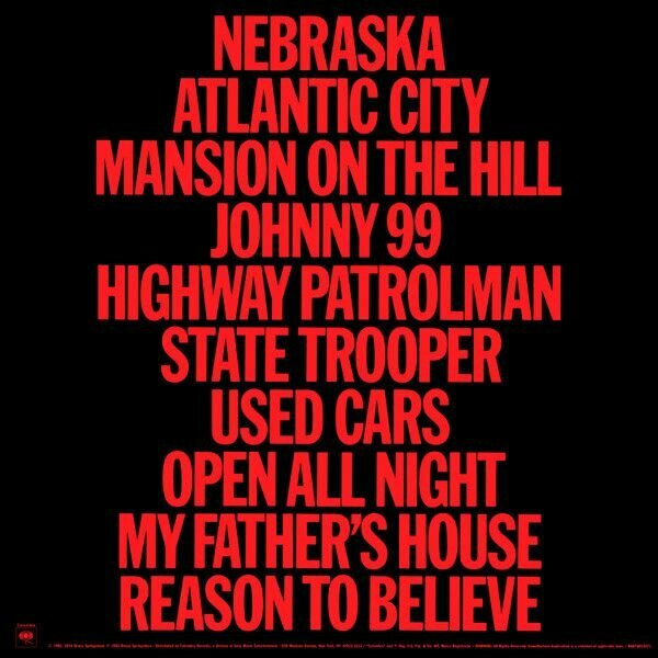Bruce Springsteen Nebraska Виниловая пластинка Columbia - фото №2