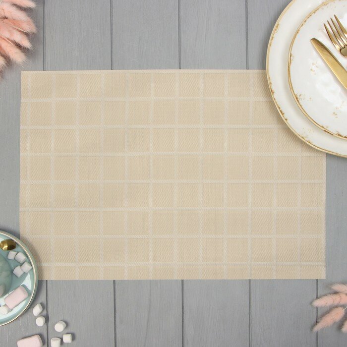 фото Салфетка на стол Доляна, цв. капучино, 45*30см