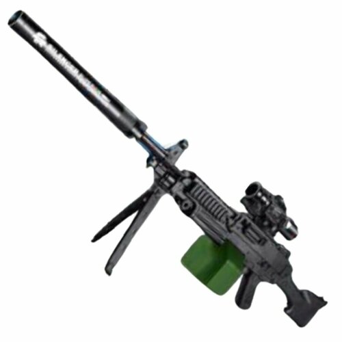 Детский пулемёт M249 с гидрогелевыми пульками/ автоматический 82 см пулемет m249 с прицелом безопасная и увлекательная игрушка для мальчиков и девочек на пульках