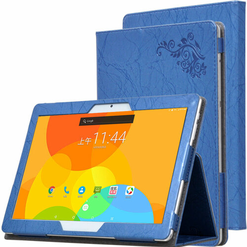 Чехол MyPads для планшета Chuwi Hi9 Plus закрытого типа с красивым узором, с держателем для руки, синий из эко-кожи