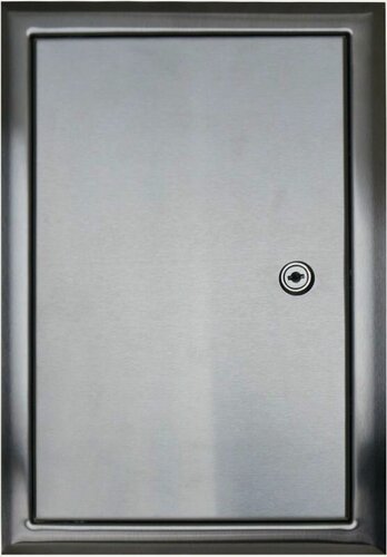 Изображение товара Люк сантехнический из нержавеющей стали с замком матовый 200*250 (20*25 см)