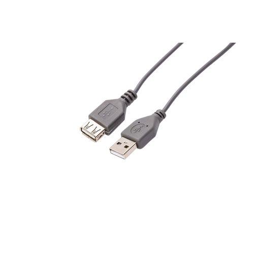 Кабель USB удлинитель 2.0 Filum FL-C-U2-AM-AF-1M 1 м, USB 2.0, серый, разъемы: USB A male-USB A female, пакет кабель интерфейсный usb 3 0 filum fl c u3 am cm 1m 1 м черный 3a разъемы usb a male usb type с male пакет