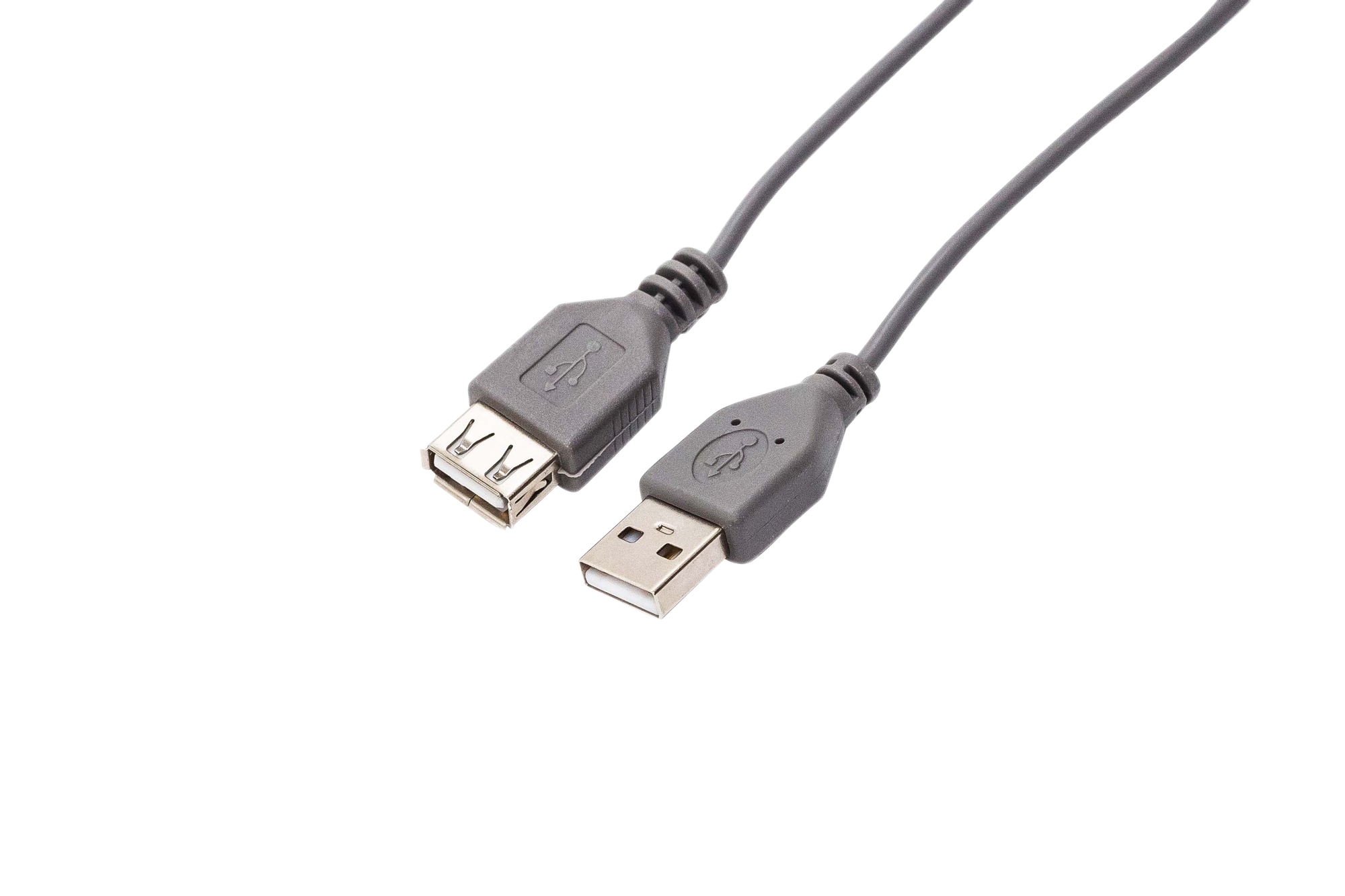 Кабель USB удлинитель 2.0 Filum FL-C-U2-AM-AF-1M 1 м, USB 2.0, серый, разъемы: USB A male-USB A female, пакет