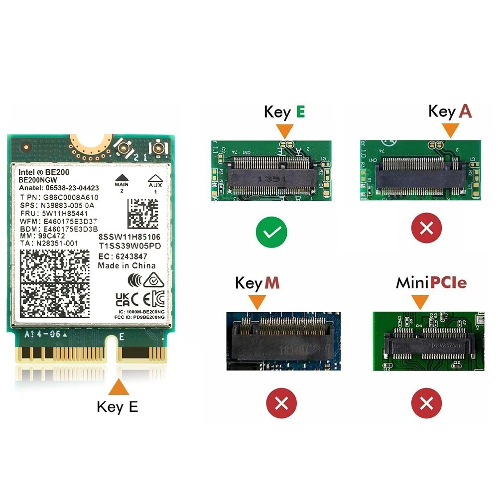 Сетевой адаптер Intel BE200NGW Wi-Fi 7