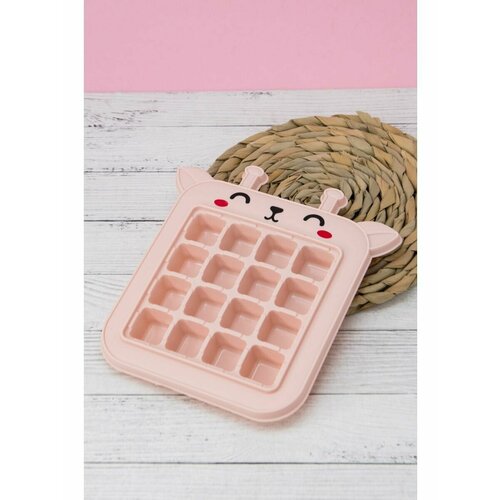Форма для льда пластиковая лоток для заморозки Animal pink 199₽