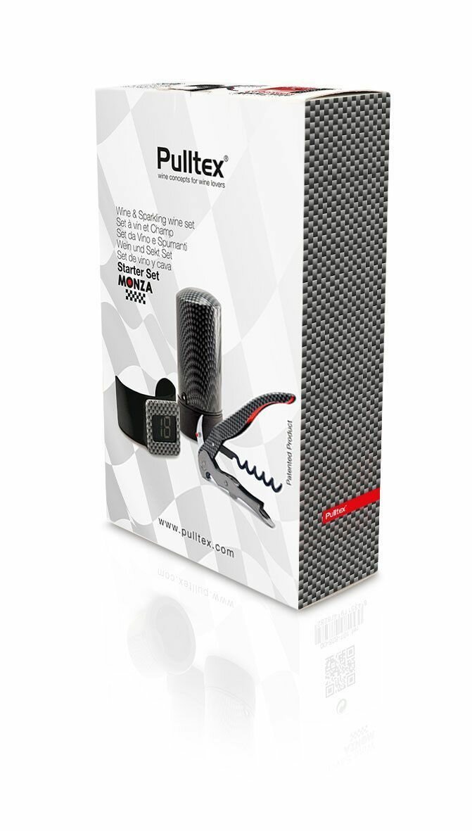 Набор для вина Pulltex "MONZA Starter Set", сталь, никель, черный/серый