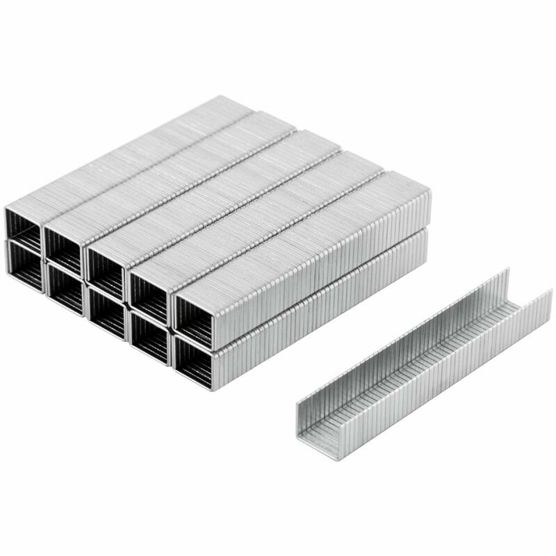 фото Скобы для степлера закалённые прямоугольные 10,6 мм х 1,2 мм (широкие тип 140) 8 мм, 1000 шт. Курс 31162