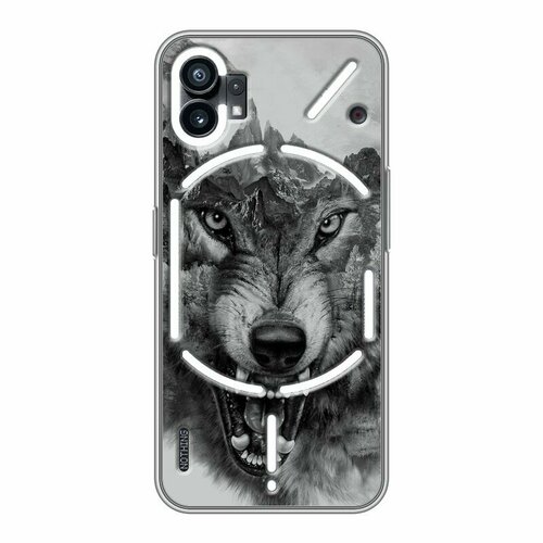 Дизайнерский силиконовый чехол для Насинг Фон 1 / Nothing Phone (1) Волк