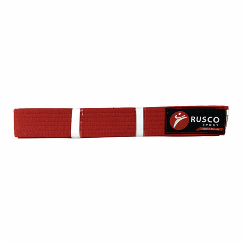 фото Пояс для единоборств rusco sport 2,4 м (красный)