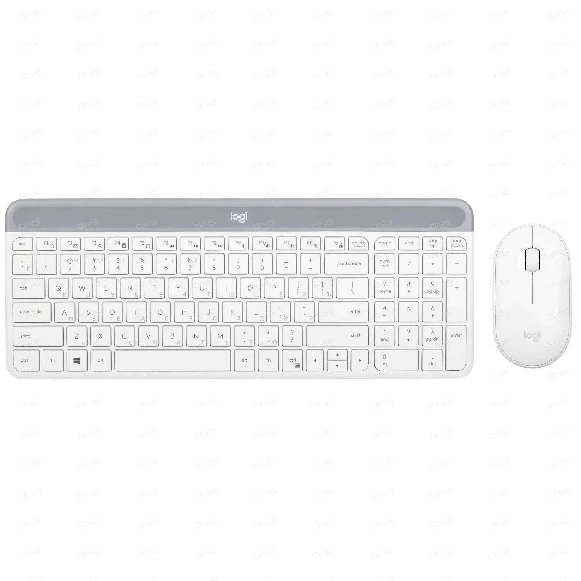 Клавиатура и мышь Wireless Logitech 920-009207 USB, клавиатура: белая, 104 клавиши; мышь: белая, 1000 dpi, 3 кнопки - фото №20