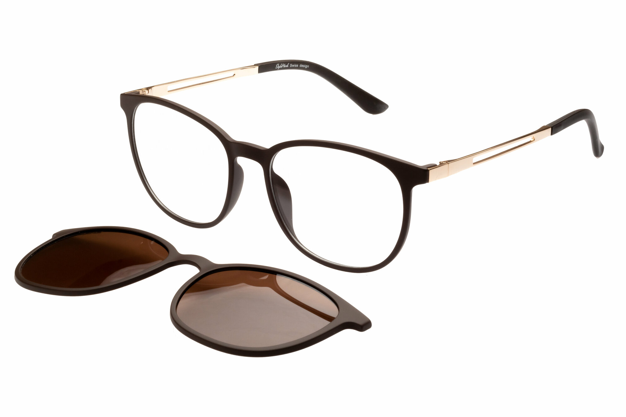 StyleMark Оправа с магнитной солнцезащитной насадкой (Clip-on) StyleMark Polarized C2705B фото