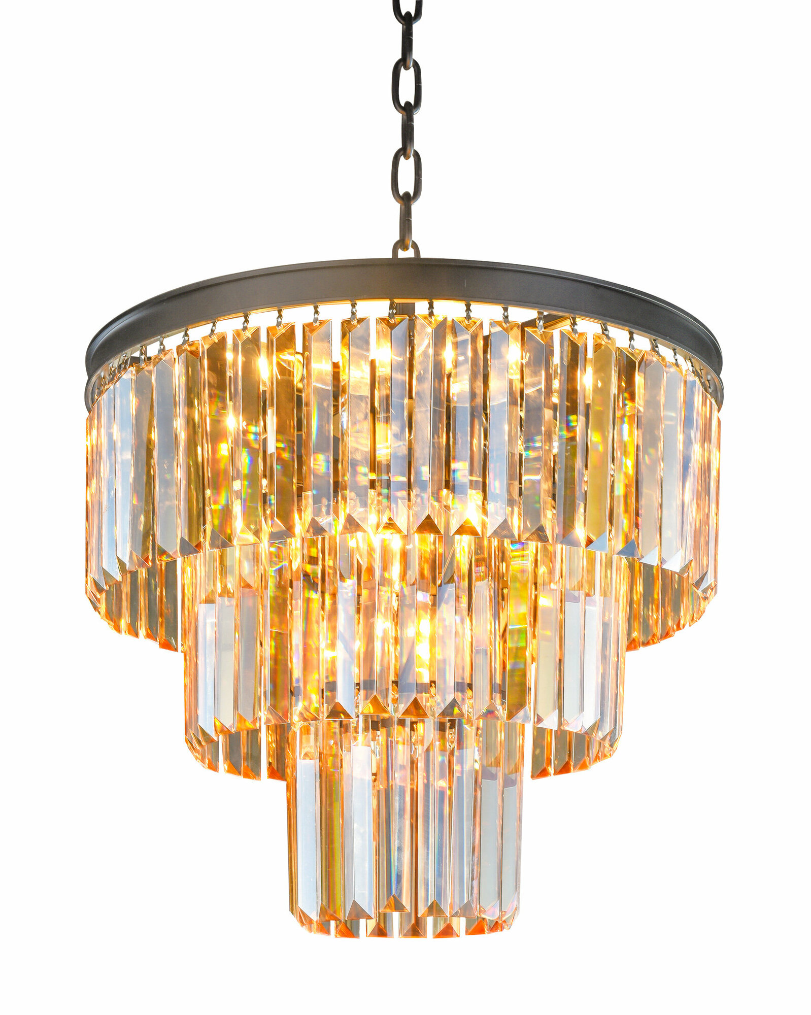 Люстра Mak-interior Odeon 3 rings amber — фото 1