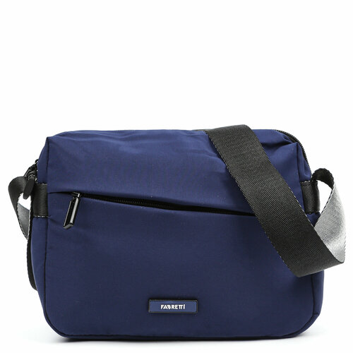 фото Сумка кросс-боди fabretti y8003-8, фактура гладкая, синий