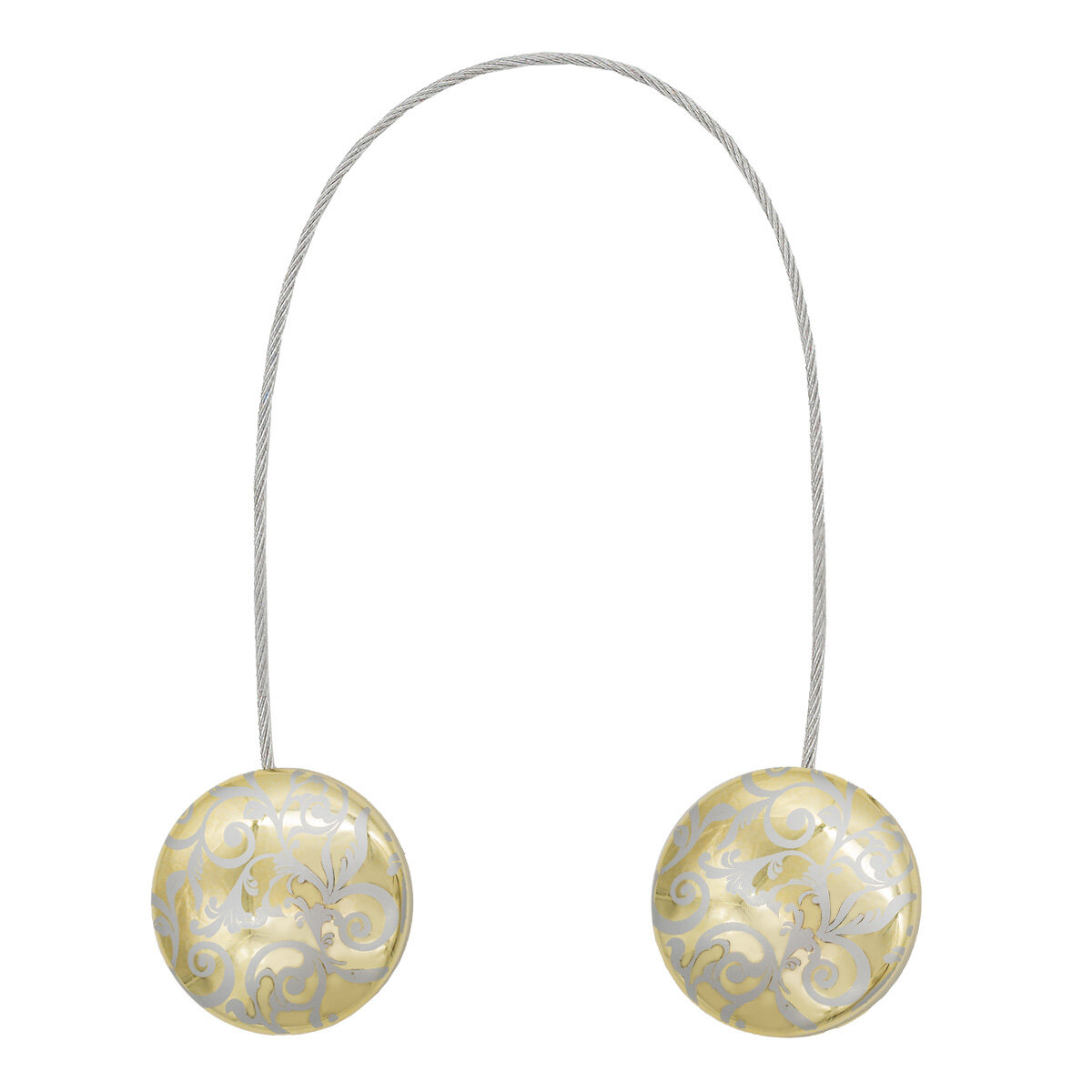 Подхват для штор магнитный, диаметр 4,5 см, длина троса 30 см, SmolTex (2У3)