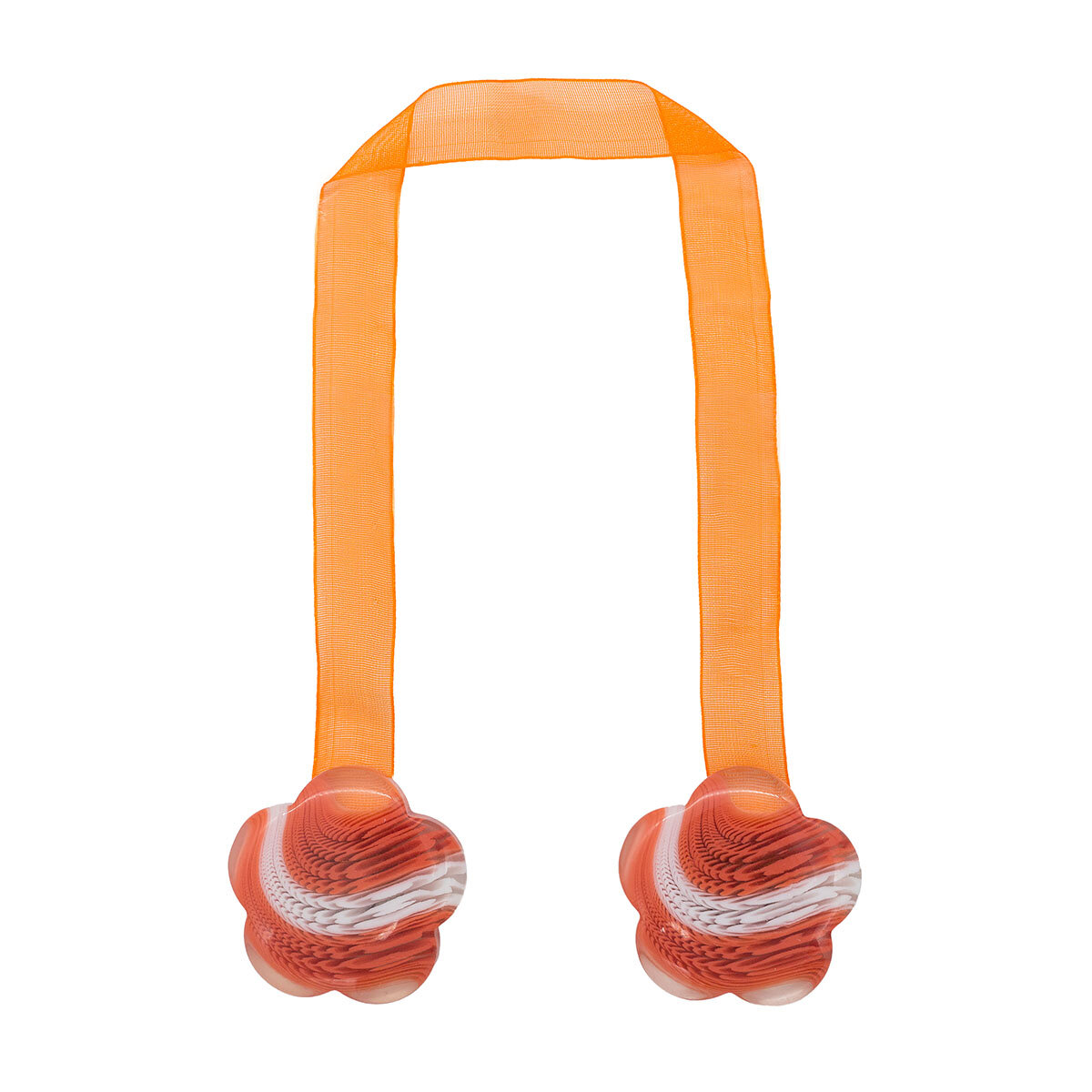 Подхват для штор магнитный, 2 шт, 3,5*3,5 см, WeHome 'Цветок', оранжевый