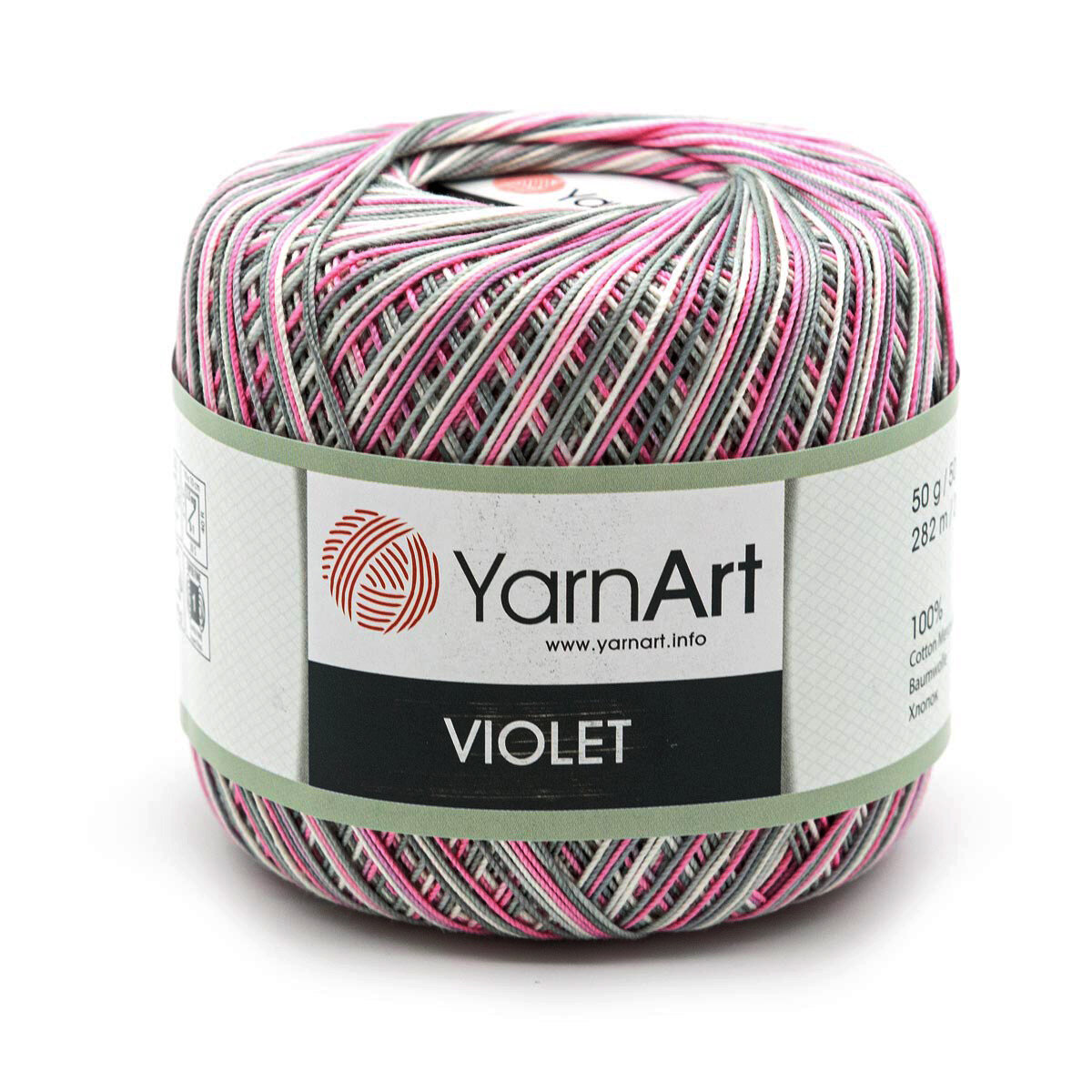 Пряжа для вязания YarnArt 'Violet Melange' 50гр 282м (100% мерсеризированный хлопок) (504 меланж), 6 мотков