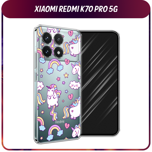 Силиконовый чехол на Xiaomi Redmi K70 Pro 5G/K70 5G / Сяоми Редми K70 Про 5G/K70 5G Sweet unicorns dreams, прозрачный