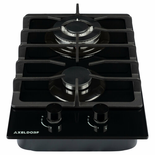 Варочная панель газовая AXELDORF 30x51 2 конфорки газ-контроль черная дизайн Домино 9898₽