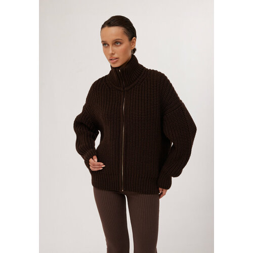 Кардиган WOOLOOK, размер OneSize, коричневый