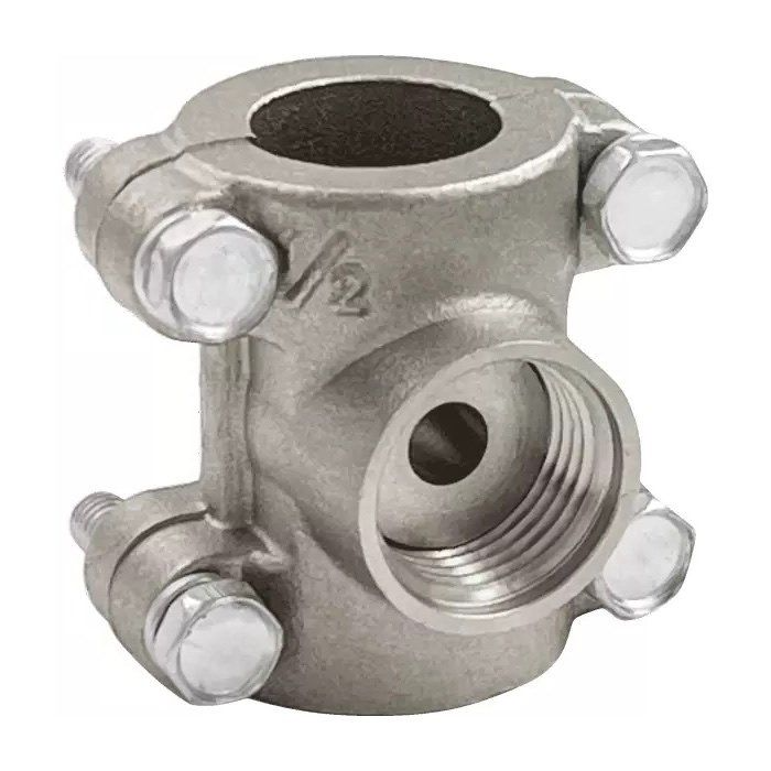 фото Обойма-тройник ремонтная никелированная VALFEX, ВР 3/4"х1/2"х3/4" (40/10) К