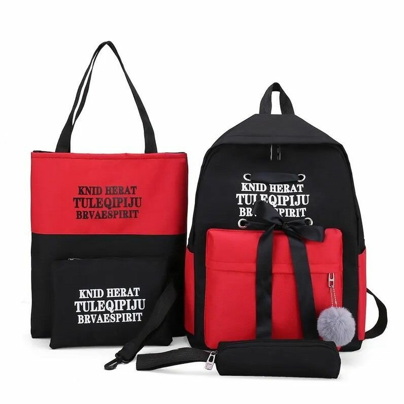 Рюкзак TULEQIPIJU(Красный) - Комплект из 4-х товаров