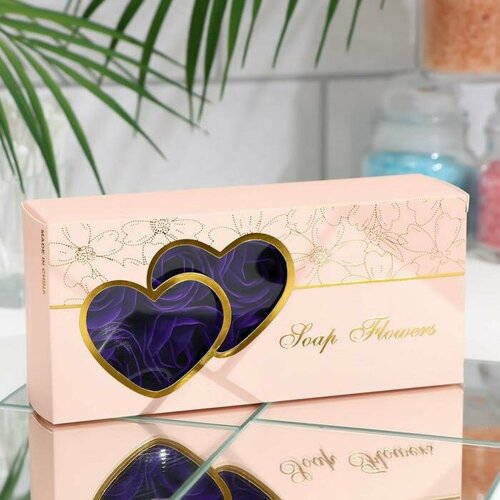 Мыльные розочки фиолетовые набор 10 шт 648₽