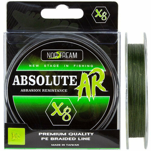 Леска плет. NORSTREAM Absolute AR 8X #0.6 130м green