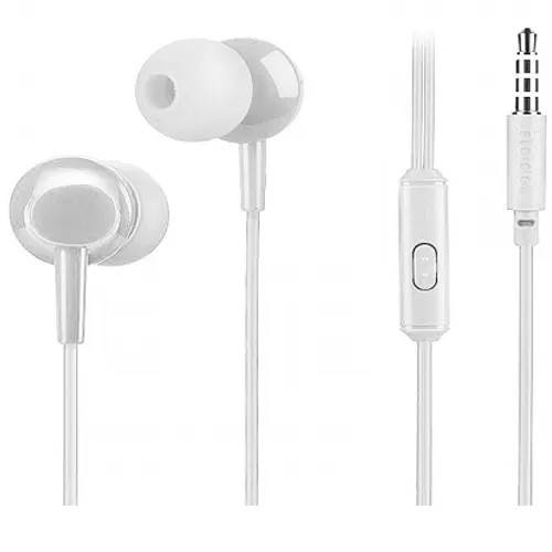 Проводные наушники Hoco M14 Initial Sound 3.5мм белый наушники hoco w23 brilliant sound white