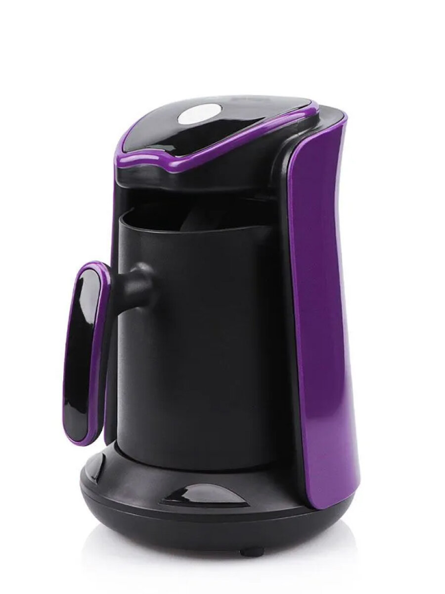 Кофеварка электрическая для кофе 600W фиолетовая для дома, офиса, дачи