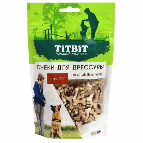 Лакомство для собак Titbit 100г всех пород снеки для дрессуры с кроликом мука кукурузная белая bharat bazaar 500 г