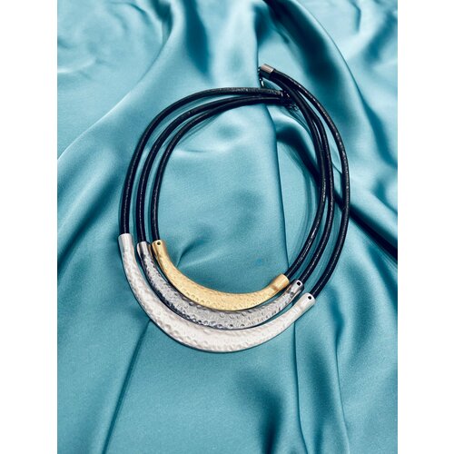 Колье Jewellery by Marina Orlova, длина 45 см, серый, серебряный