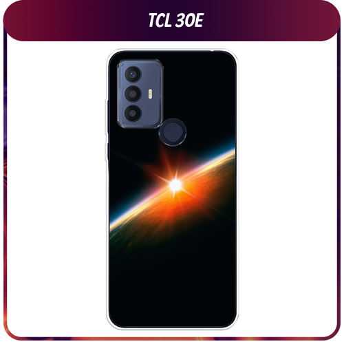 Силиконовый чехол на TCL 30E/30 SE/305/306 / ТСЛ 30E/30 SE/305/306 Космос 9 защитное стекло на tcl 30e 30 se 305 306 тсл 30е 30 се 305 306 гибридное пленка стекловолокно на экран прозрачное тонкое brozo