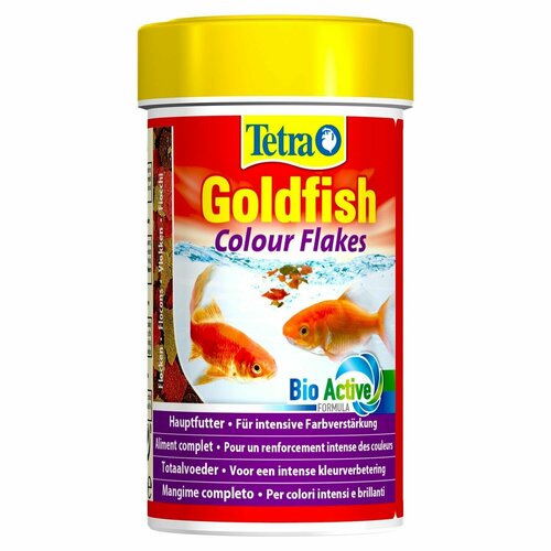 корм tetra goldfish colour для улучшения окраса золотых рыб в хлопьях 250 мл Корм для рыб Tetra Goldfish Colour золотых для улучшения окраса Хлопья 100мл