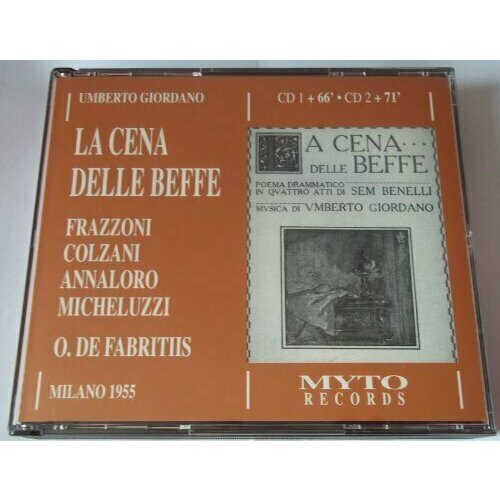 Giordano, La Cena delle Beffe. (Frazzoni, Colzani, Annaloro et al. Milan Radio Orch. & Chorus / De … audio cd berg wozzeck gobbi dow munteanu tajo picchi et al cond sanzogno rec rome 1954 violin 2 cd