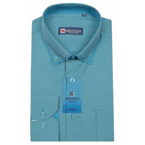 фото Рубашка , размер 42/43, бирюзовый shemart