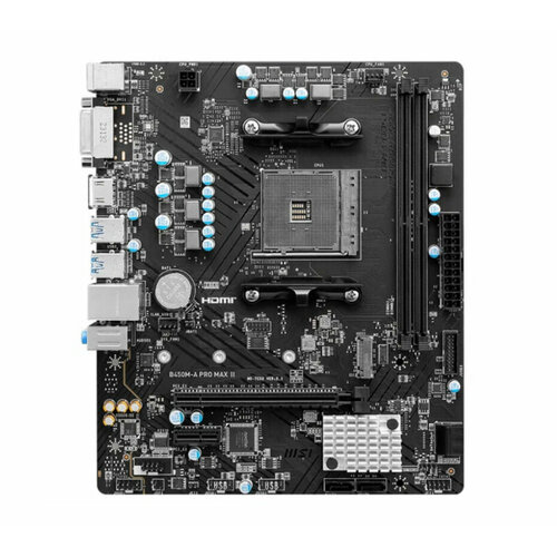 Материнская плата MSI B450M-A PRO MAX II SocketAM4 AMD B450 mATX2DDR4 M2 DVI HDMI PC4133 748400₽